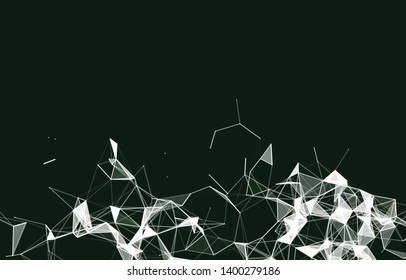 Abstract Polygonal Space Background with Connecting Dots and Lines. Vector illustration - Vector