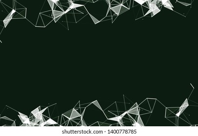 Abstract Polygonal Space Background with Connecting Dots and Lines. Vector illustration - Vector
