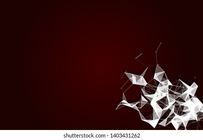 Abstract Polygonal Space Background with Connecting Dots and Lines. Vector illustration - Vector