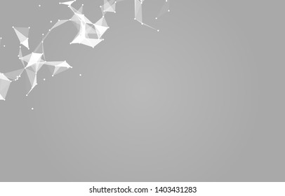 Abstract Polygonal Space Background with Connecting Dots and Lines. Vector illustration - Vector