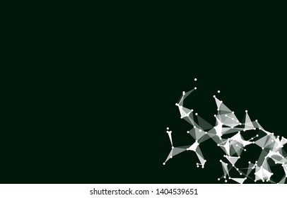 Abstract Polygonal Space Background with Connecting Dots and Lines. Vector illustration - Vector