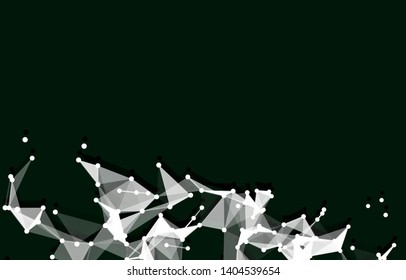 Abstract Polygonal Space Background with Connecting Dots and Lines. Vector illustration - Vector