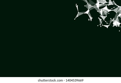 Abstract Polygonal Space Background with Connecting Dots and Lines. Vector illustration - Vector