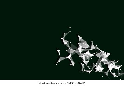 Abstract Polygonal Space Background with Connecting Dots and Lines. Vector illustration - Vector