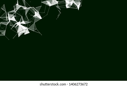 Abstract Polygonal Space Background with Connecting Dots and Lines. Vector illustration - Vector
