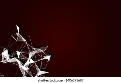 Abstract Polygonal Space Background with Connecting Dots and Lines. Vector illustration - Vector
