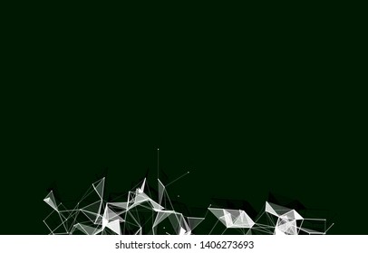 Abstract Polygonal Space Background with Connecting Dots and Lines. Vector illustration - Vector