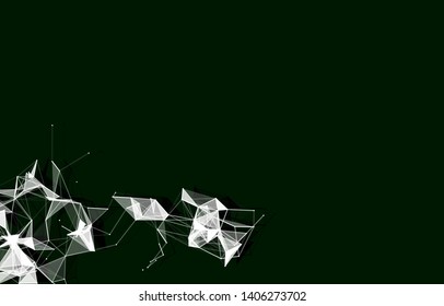 Abstract Polygonal Space Background with Connecting Dots and Lines. Vector illustration - Vector
