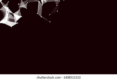 Abstract Polygonal Space Background with Connecting Dots and Lines. Vector illustration - Vector