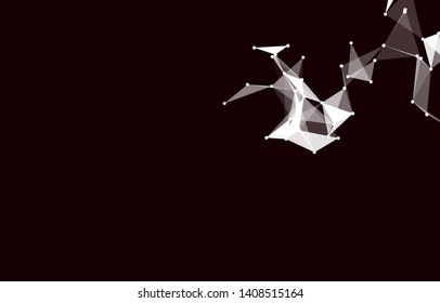 Abstract Polygonal Space Background with Connecting Dots and Lines. Vector illustration - Vector