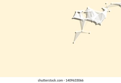 Abstract Polygonal Space Background with Connecting Dots and Lines. Vector illustration - Vector