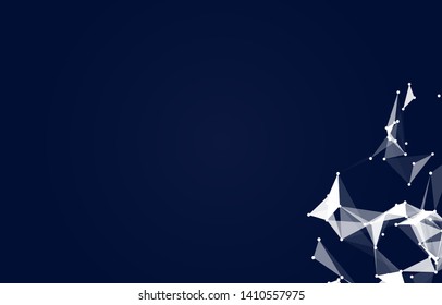 Abstract Polygonal Space Background with Connecting Dots and Lines. Vector illustration - Vector