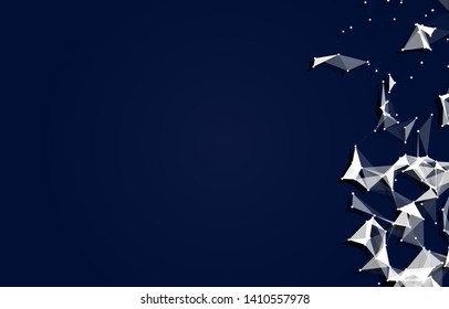 Abstract Polygonal Space Background with Connecting Dots and Lines. Vector illustration - Vector