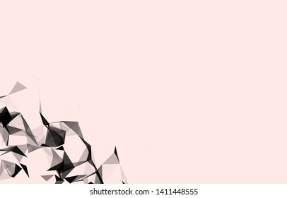 Abstract Polygonal Space Background with Connecting Dots and Lines. Vector illustration - Vector