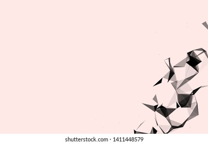 Abstract Polygonal Space Background with Connecting Dots and Lines. Vector illustration - Vector