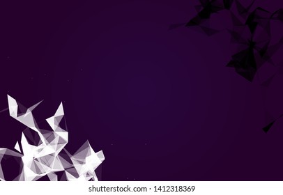 Abstract Polygonal Space Background with Connecting Dots and Lines. Vector illustration - Vector