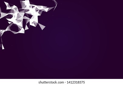 Abstract Polygonal Space Background with Connecting Dots and Lines. Vector illustration - Vector