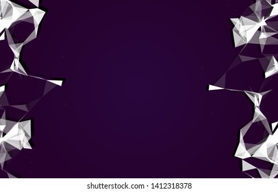 Abstract Polygonal Space Background with Connecting Dots and Lines. Vector illustration - Vector
