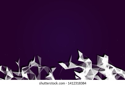 Abstract Polygonal Space Background with Connecting Dots and Lines. Vector illustration - Vector