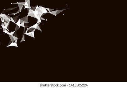 Abstract Polygonal Space Background with Connecting Dots and Lines. Vector illustration - Vector