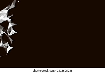 Abstract Polygonal Space Background with Connecting Dots and Lines. Vector illustration - Vector