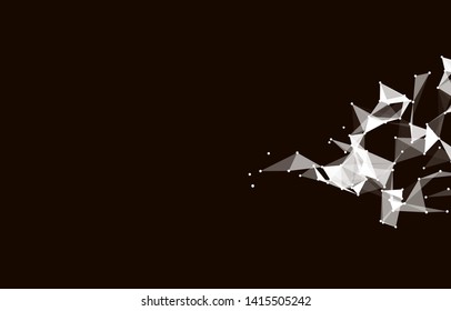 Abstract Polygonal Space Background with Connecting Dots and Lines. Vector illustration - Vector