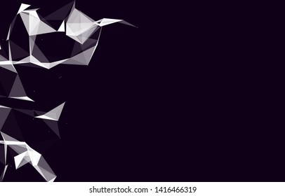 Abstract Polygonal Space Background with Connecting Dots and Lines. Vector illustration - Vector