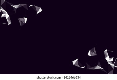 Abstract Polygonal Space Background with Connecting Dots and Lines. Vector illustration - Vector