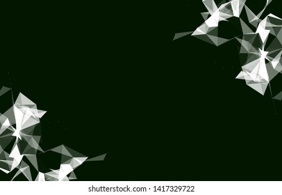 Abstract Polygonal Space Background with Connecting Dots and Lines. Vector illustration - Vector