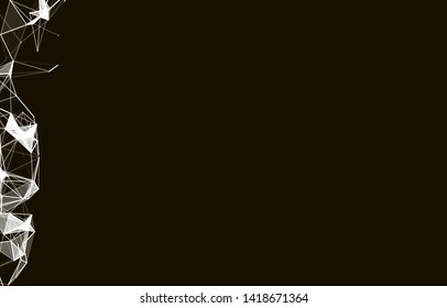 Abstract Polygonal Space Background with Connecting Dots and Lines. Vector illustration - Vector
