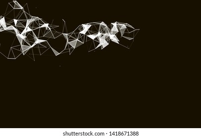 Abstract Polygonal Space Background with Connecting Dots and Lines. Vector illustration - Vector