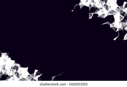 Abstract Polygonal Space Background with Connecting Dots and Lines. Vector illustration - Vector