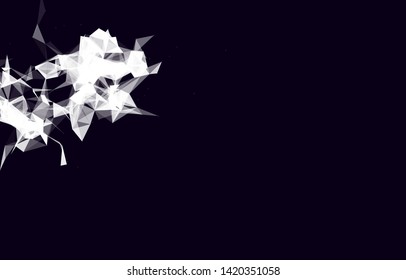 Abstract Polygonal Space Background with Connecting Dots and Lines. Vector illustration - Vector