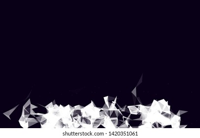 Abstract Polygonal Space Background with Connecting Dots and Lines. Vector illustration - Vector