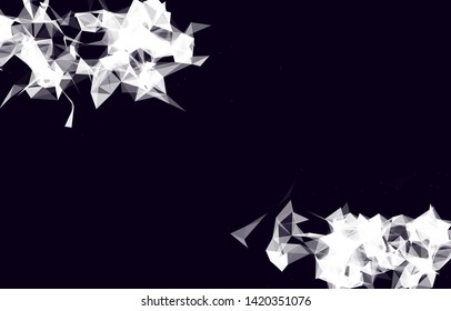 Abstract Polygonal Space Background with Connecting Dots and Lines. Vector illustration - Vector
