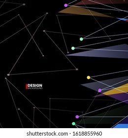 Abstract Polygonal Space Background with Connecting Dots and Lines.Vector Illustration For Wallpaper, Banner, Background, etc