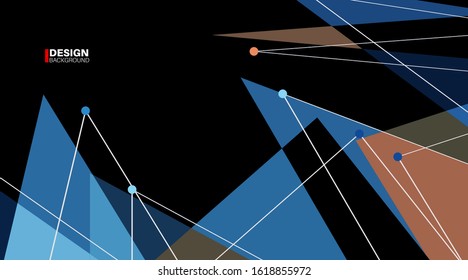 Abstract Polygonal Space Background with Connecting Dots and Lines.Vector Illustration For Wallpaper, Banner, Background, etc