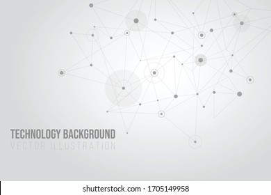 Abstract Polygonal Space Background with Connecting Dots and Lines