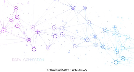Abstract polygonal space. Background with connecting dots and lines. Graphic concept for your design