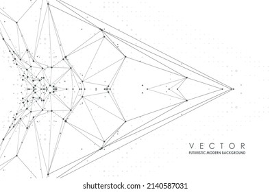Abstrakter polygonaler Raum. Hintergrund mit Verbindungspunkten und Linien. Grafisches Konzept für Ihr Design