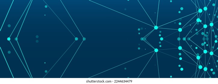 Abstract polygonal space. Background with connecting dots and lines. Artificial intelligence technology concept. Digital innovation concept for your design.