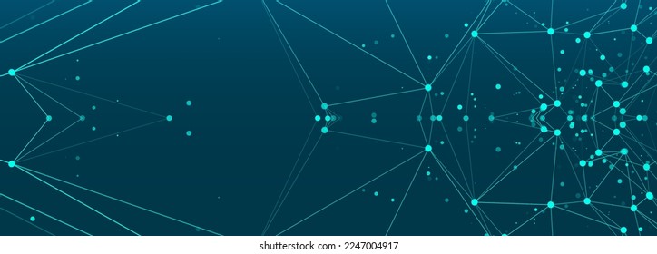 Abstract polygonal space. Background with connecting dots and lines. Artificial intelligence technology concept. Digital innovation concept for your design.