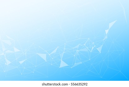 Abstract Polygonal Space Background with Connecting Dots and Lines. Low Poly Vector Illustration