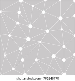 Abstract Polygonal Space Background with Connecting Dots and Lines