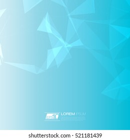 Abstract Polygonal Space Blue Background with Connecting Dots and Lines | Futuristic Vector Illustration
