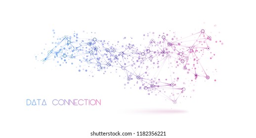 Abstract polygonal space. Futuristic network connection background. Graphic concept for your design.
