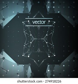 Abstract polygonal space, futuristic vector background, dark art illustration eps10