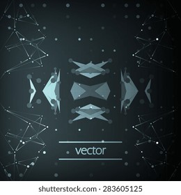 Abstract polygonal space, futuristic vector background, dark art illustration eps10