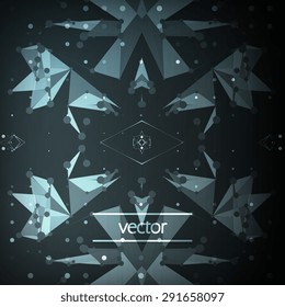 Abstract polygonal space, futuristic vector background, dark art illustration eps10