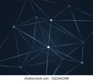 Abstract polygonal space. Global network graphic concept. Technology concept for your design